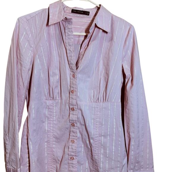 The Limited Pink Button Down Shirt with sparkle size M - Picture 3 of 10